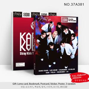 핫 스트레이 키즈 포토앨범 카르마 도잇 버전 80페이지 K팝 포토북 (로모 카드, 북마크, 엽서, 스티커, 포스터 포함) 팬들을 위한 선물