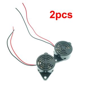 2 PCS 피에조 버저, Icstation 버저 알람 12V 전자 비프 버저 100dB 피에조 알람 사이렌 오토바이용 연속 사운드