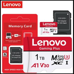 오리지널 레노버 마이크로 SD 카드 1TB 고속 SD 메모리 카드 128GB U3 V30 플래시 카드 512GB 휴대폰 카메라용 클래스 10 TF 카드