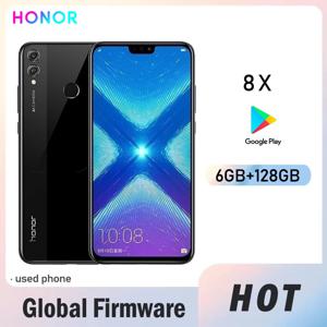 아너 8X 스마트폰 글로벌 펌웨어 CPU 하이시 킬린 710 6.5인치 3750mAh 후면 카메라 20MP -2 6G128G 중고폰
