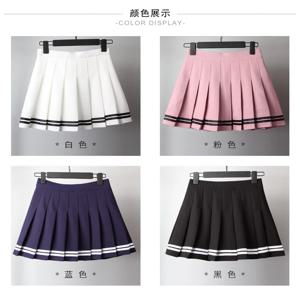 카와이 하라주쿠 스커트 프레피 학교 유니폼 하이 웨스트 플리츠 여성 소녀 로리타 a 라인 세일러 스커트