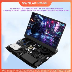 인텔 i7-10750H FHD IPS 게이밍 노트북, GTX1650, 윈도우 10 프로 컴퓨터 노트북, 64G, 2TB SSD 노트북, AC WiFi BT, 17.3 인치