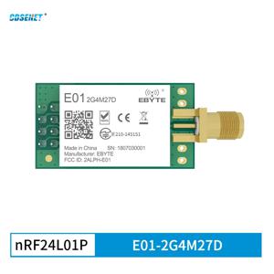 2PCS nRF24L01P 2.4GHz 500mW E01-2G4M27D SPI 트랜시버 E01-2G4M27D 27dBm SMA 장거리 nRF24L01 PA LNA 송신기 수신기