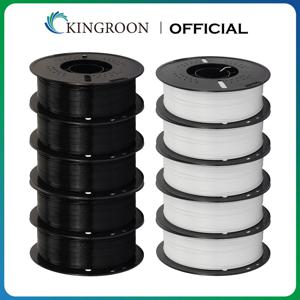 킹룬 10KG PLA/ABS/PETG 필라멘트 1.75mm 블랙 화이트 그레이, 도매 10롤 PLA ABS PETG 플라스틱 3D 프린터용