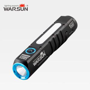 Warsun 강력한 LED 손전등 자석 충전식 토치 라이트 휴대용 랜턴 8 모드 캠핑 하이킹 Emergen에 대한 핸드 램프