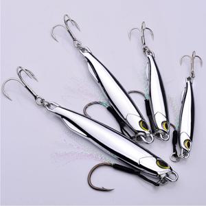 1pc 전기 도금 숟가락 금속 지그 후크가있는 낚시 미끼 -10g-80g 고등어, 배스 등을 잡는 데 이상적