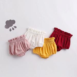 달콤한 캔디 컬러 아기 Bloomers 여름 아늑한 코튼 유아 아기 반바지 유아 소녀 의류 어린이 짧은 바지 0-3 년