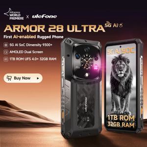 【세계 최초 공개】Ulefone Armor 28 Ultra 5G AI 견고한 휴대폰 1TB ROM+32GB RAM 안드로이드 스마트폰 AMOLED 6.67