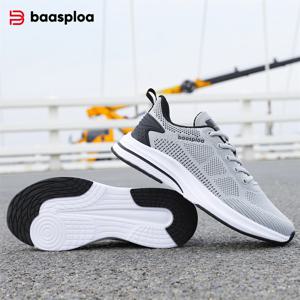 Baasploa 운동화 남성용 새 캐주얼 경량 디자이너 메쉬 스니커즈 남성 야외 통기성 레이스 업 스포츠 운동화