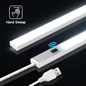 30/40/50CM 주방 캐비닛 LED 빛 손 흔들기 모션 센서 USB 램프 튜브 흰색 따뜻한 흰색 룸 장식 조명