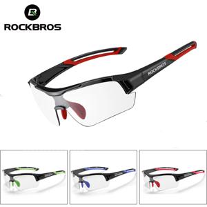 ROCKBROS 포토 크로 믹 사이클링 안경 자전거 야외 스포츠 선글라스 변색 안경 MTB 도로 자전거 고글 자전거 안경