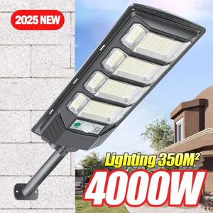 4000W/3000W/2000W LED 태양 광 조명 야외 원격 제어 태양 램프 모션 센서 빛 방수 정원 안뜰 가로등