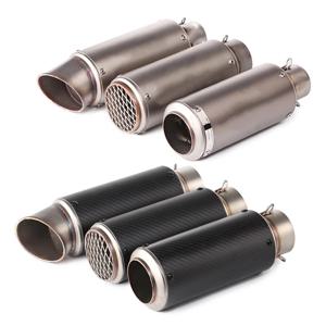 유니버설 51/60mm 오토바이 배기구 이녹스 머플러 카본 파이버 배기구 DB 킬러 포함 z900 R3 R25 MT07 MT09 R1 Z400 Z650용