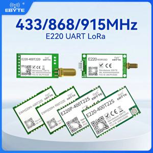 LLCC68 LoRa 모듈 UART 433MHz 868MHz 915MHz 22/30dBm 장거리 스탬프 홀 WOR EBYTE E220-T 시리즈 송수신기