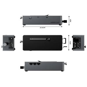 Aoostar AG02 EGPU 도크 TGX 인터페이스 핫스왑 OCulink/USB4 포트 내장 헌트키 800W 전원 공급 지원