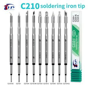 HZY C210 시리즈 납땜 인두 팁 C210-K/SK/I/IS/D/C/B/S/KU 용접 인두 헤드 JBC Sugon T26 T26D T3602 납땜 스테이션용