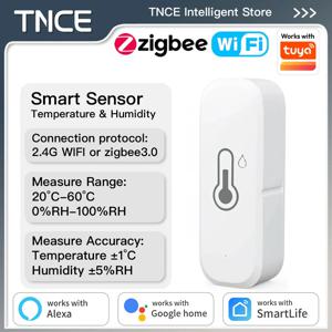 TNCE 투야 센서 온도 습도 와이파이 또는 지그비, 실내 온도계 습도계 모니터, 스마트 라이프 음성 알렉사 구글 홈
