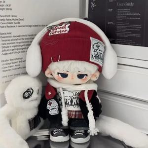 20cm 면 인형 옷 세트, 사랑스러운 미국 레트로 플러시 토이 의상, 20cm 인형용 교체 가능한 드레스업 의류, 빈티지 스타일