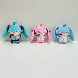 하츠네 미쿠 더블 포니테일 회전 플러시 인형 인형 가방 펜던트 장식품 장식 플러시 인형 모델 장난감 생일 선물