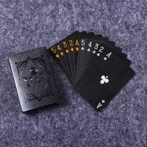 1PcsColor 블랙 골드 플레잉 카드 게임 카드 그룹 방수 포커 슈트 매직 Dmagic 패키지 보드 게임 컬렉션 엔터테인먼트
