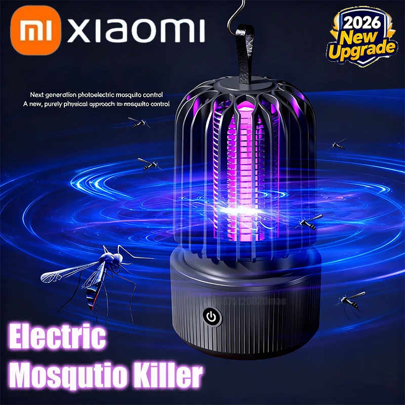 샤오미 모기 킬러 램프 블루 UV 라이트 전기 충격 유인 2-in-1 버그 재퍼 1200mAh 충전식 파티오 여행용 신제품
