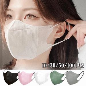 50/100PCS 3D 보호 마스크 효율적인 보호 통기성 패션 보호 마스크 세련된 얼굴 마스크 일회용 마스크
