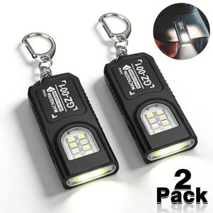 LED 키체인 손전등 타입 C 충전식 550LM 휴대용 미니 토치 포켓 랜턴 자석 포함 비상용 작업등