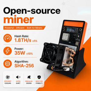 최신 광부 모델 Gamma 602 비트코인 ​​솔로 채굴기 1.8TH/s – 오픈 소스 로터리 광부에는 Antminer BM1370 칩 1개가 포함되어 있습니다.