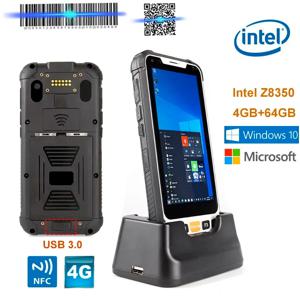 방수 6인치 휴대용 PDA 윈도우 10 홈 버전 1D 2D 바코드 스캐너 4GB RAM 64G ROM 메모리 무료 배송