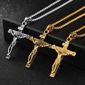여성을위한 프리미엄 크로스 목걸이 여자를위한 18k 골드 도금 유행 골드 크로스 펜던트 체인 여자를위한 십자가 목걸이 여자