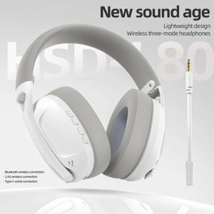 SMAILWOLF L80 Bluetooth 무선 유선 3모드 게임용 헤드셋 노트북 홈 경량 헤드셋(마이크 포함)