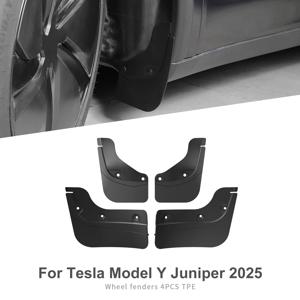 LUCKEASY for Tesla 모델 Y 출시 2025 주니퍼 리어 휠 머드 플랩 스플래시 가드 진흙 펜더 세트 자동차 수정 액세서리
