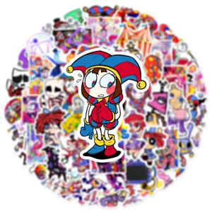 60PCS 애니메이션 놀라운 디지털 서커스 낙서 스티커 스케이트 보드 노트북 냉장고 전화 어린이 장난감에 대 한 방수 DIY 데칼