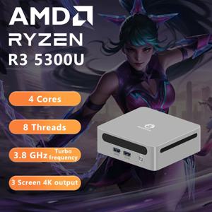 DDR4 3200Mhz Wifi6 HDMI 미니 PC DIY 게이밍 컴퓨터 GenMachine 미니 PC AMD Ren5000 5300U 5475U 5600H 5625U 윈도우 11 라이젠