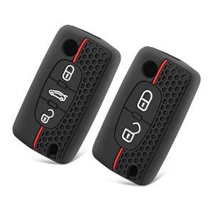 시트로엥 C2 C3 C4 C5 C6 Xsara Berlingo 푸조 207 307 308 407 607 807 보호대 Fob 용 실리콘 자동차 키 케이스 커버