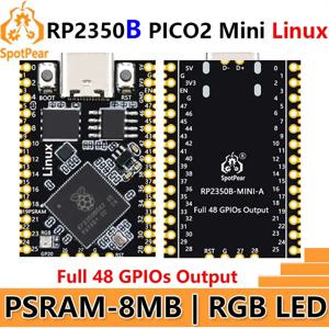 라즈베리 파이 피코 2 타이니 RP2350B RP2350-리눅스 미니 개발 보드 PSRAM-8MB 포함 또는 미포함