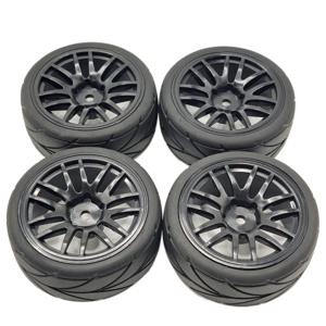 1/10 RC 레이싱 타이어 및 휠 림 허브 12mm 헥스 1:10 RC 온로드 카 타미야 TT01 TT02 XV01 XV02 PTG-2 TA06 HSP HPI 교쇼용