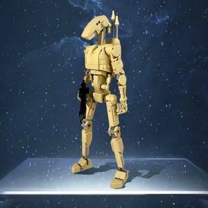 MOC-168210 우주 전쟁 B1 전투 로봇 MOC-168210 우주 전쟁 B1 전투 로봇 블록 모델 외계인 로봇 브릭 장난감 소년용