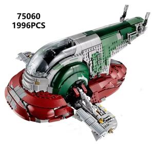 75060 슬레이브 1 바운티 헌터 우주선 블록 모델 선물 1996PCS 브릭 어린이 교육용 장난감