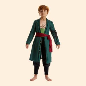 애니메이션 피규어 로로로노아 조로 코스프레 코스튬 유니폼, 녹색 코트 바지 머리 스카프, 로로노아 조로 가발 귀걸이, 할로윈 남성 의류
