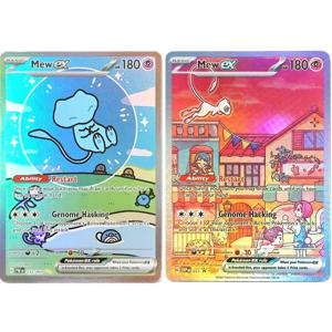 프록시 포켓몬 카드 뮤 EX PAF 232/091 SVP 053 영어 PTCG 컬렉션 트레이딩 카드 게임