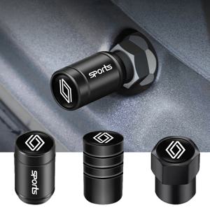 르노 캡처 메간 R5 4 E-tech 시닉 오스트랄 라팔 클리오 산데로용 3D 메탈 자동차 타이어 휠 밸브 캡 에어 스템 커버 4개