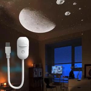2-in-1 미니 갤럭시 스타 프로젝터 무드등 LED 별빛 하늘 앰비언트 램프 (침실 수면 및 장식용 LED 분위기 조명)