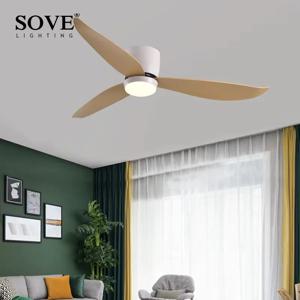 SOVE 모던 화이트 천장 선풍기 LED 조명 포함 천장 조명 선풍기 조명付き 천장 선풍기 LED 팬 램프 리모컨