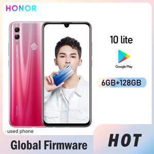 HONOR 10 Lite 4G 스마트폰 글로벌 펌웨어 RAM 6GB ROM 128GB 배터리 24MP 카메라 6.21인치 EMUI 9.0.1 3400mAh 중고폰
