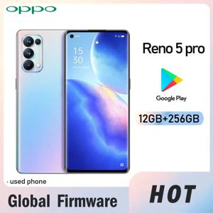 OPPO Reno 5 Pro 5G 스마트폰 글로벌 펌웨어 64MP+32MP 안드로이드 11 쿼드 카메라 12GB 256GB 디멘시티 1000+ 중고폰