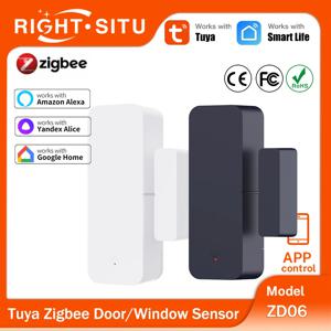 Tuya Zigbee 3.0 도어 센서 창문 센서 접촉 센서 앱 원격 제어 Yandex SmartLife Zigbee2MQTT ZHA Alexa와 호환