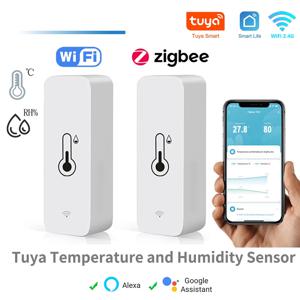 Tuya WiFi Zigbee 온도 습도 센서 스마트 홈 실내 습도계 APP 모니터링 Google 홈 SmartLife Alexa와 함께 작동
