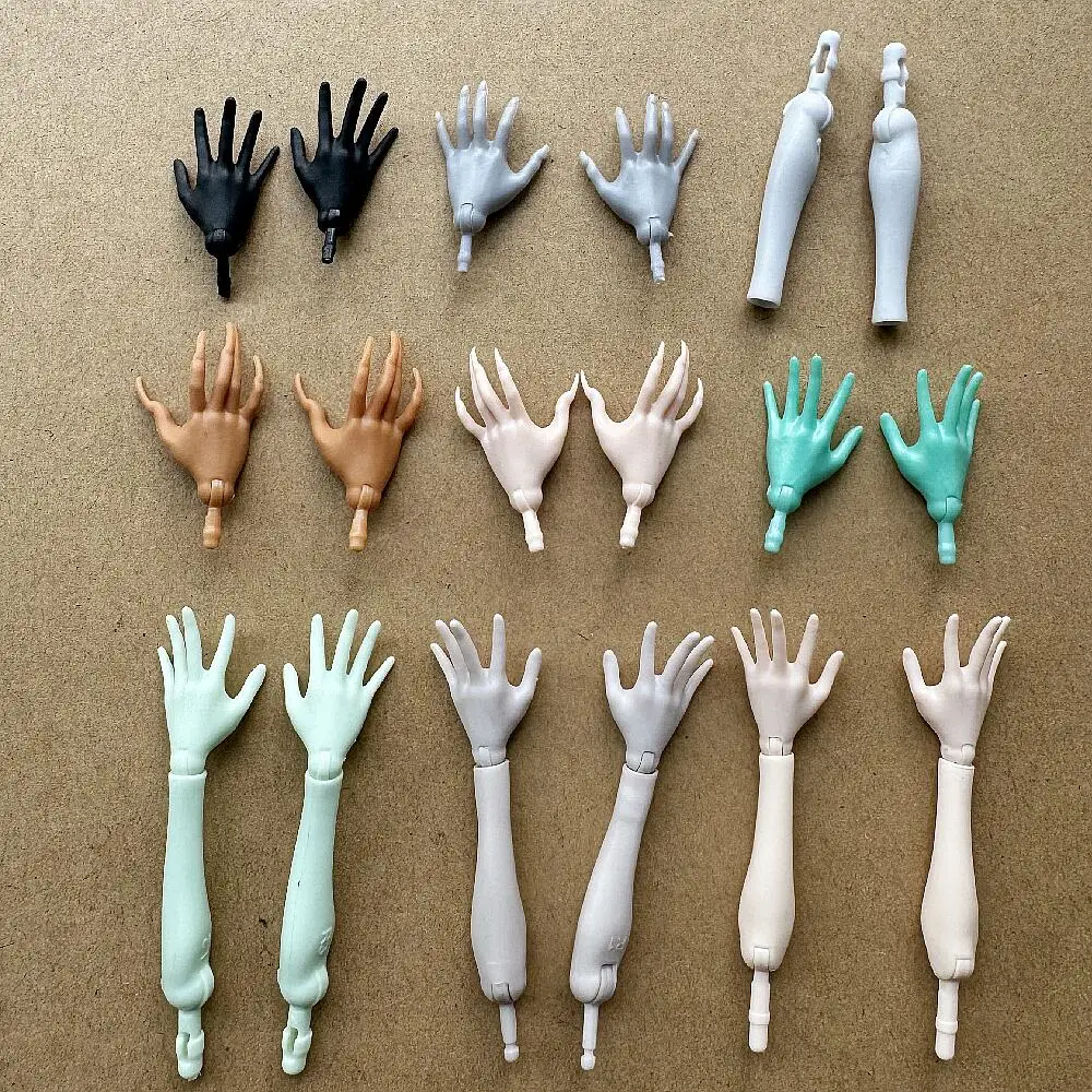 오리지널 몬스터 인형 교체용 긴 손톱 손과 팔 다채로운 피부색 장난감 DIY 액세서리