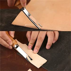 실용적인 가죽 공예 가장자리 Beveler Skiving Beveling Cutting DIY 수제 절단 핸드 트리밍 가죽 공예 도구